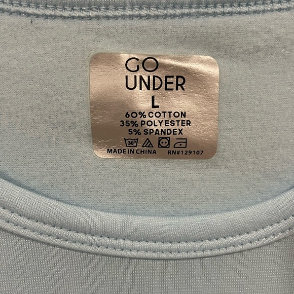 Go Under long sleeve shirts. Women’s size large light blue - Picture 3 of 4